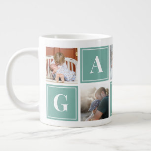 Caneca de Café Gigante Personalizada com Colagem d
