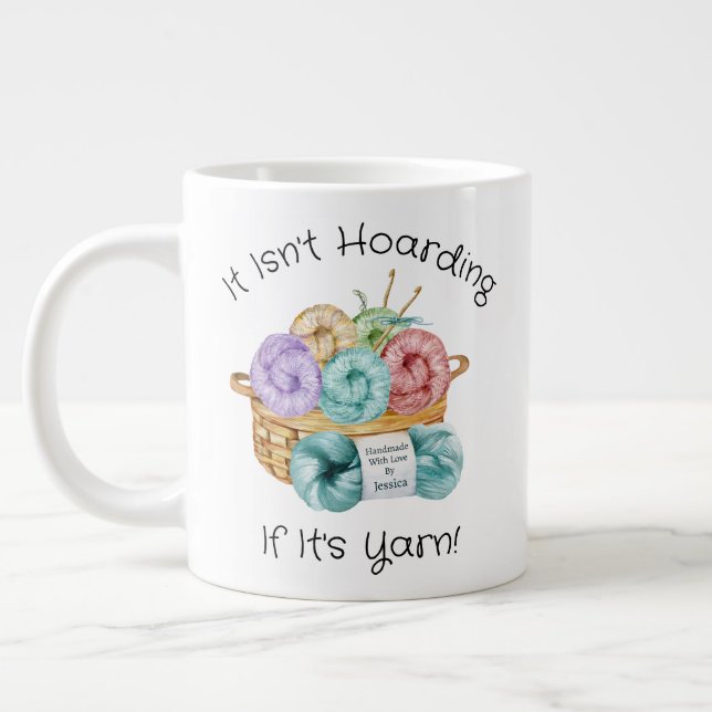 Caneca de Café Gigante Personalizada de Crochê Div (Esquerda)