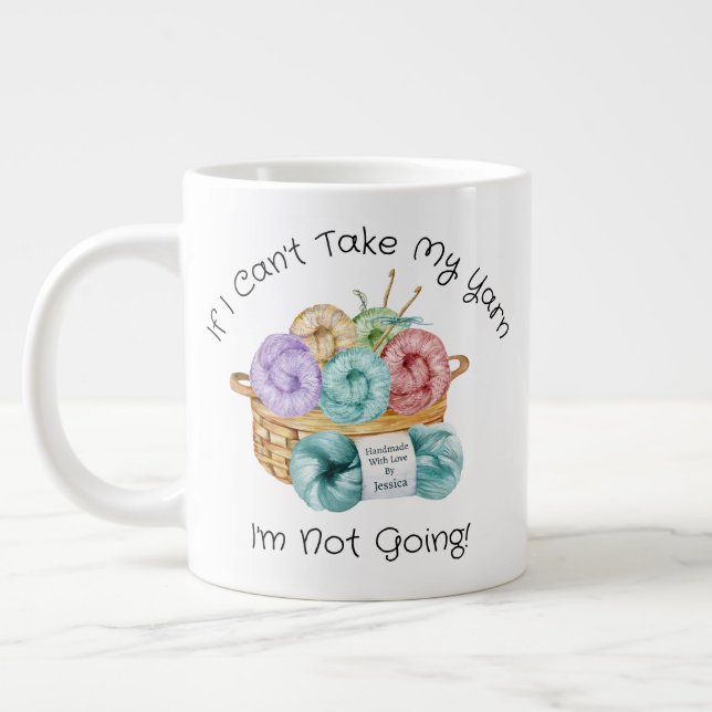 Caneca de Café Gigante Personalizada de Crochê Div (Esquerda)