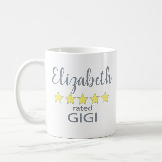 Caneca De Café Gigi classificado com 5 estrelas (Esquerda)