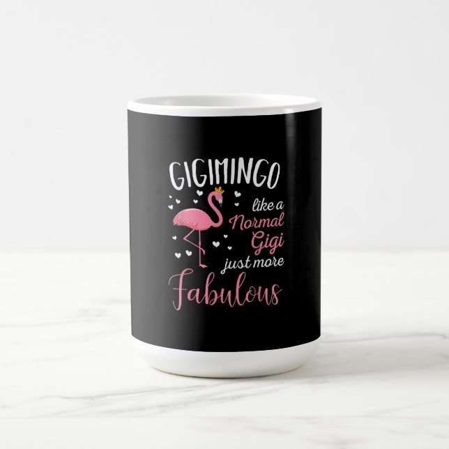 Caneca De Café Gigimingo Pink Flamingo Gigi Engraçada Avó (Centro)