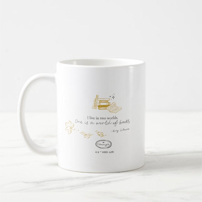 Caneca De Café Gilmore Girls Rory Book Quote Design (Esquerda)