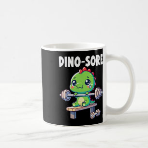 Caneca De Café Ginásio de Dinossauros Fitness Levantando Pesos Fo