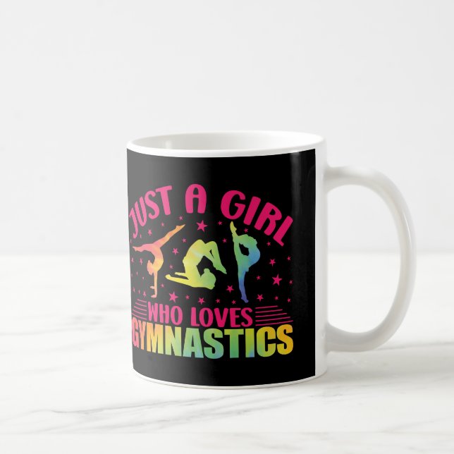 Caneca De Café ginasta de ginástica Apenas uma garota que ama gin (Direita)
