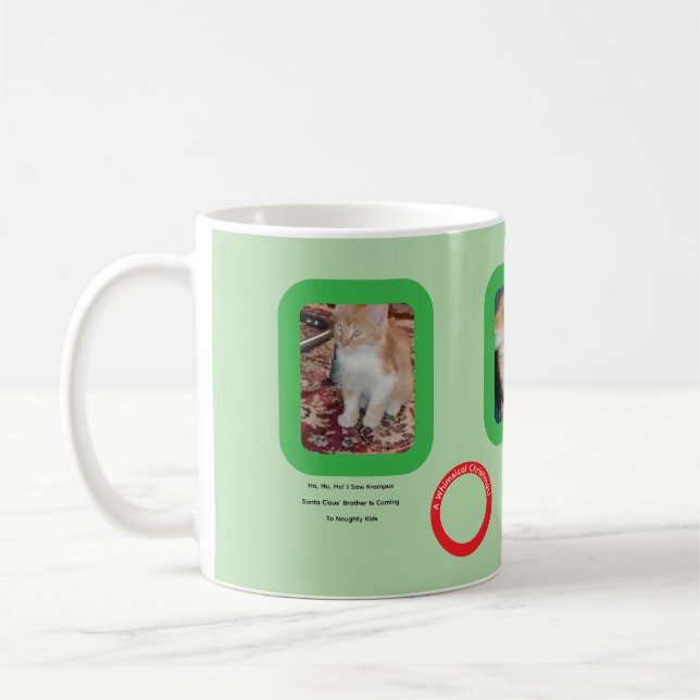 Caneca De Café Ginger Cat Whimsical Christmas Classic Mug, 11 oz (Esquerda)