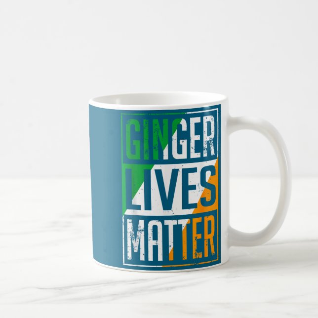 Caneca De Café Ginger Lives Irish Flag St Patricks Day Redhead Me (Direita)