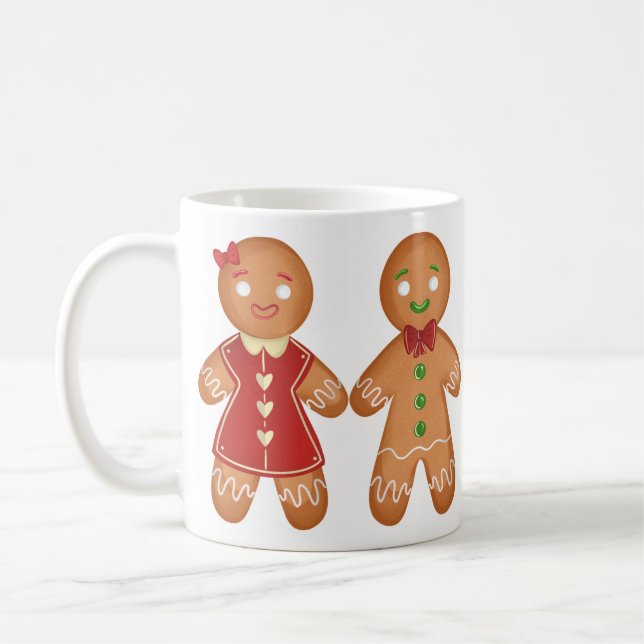 Caneca De Café Gingerbird Friends Classic Mug (Esquerda)
