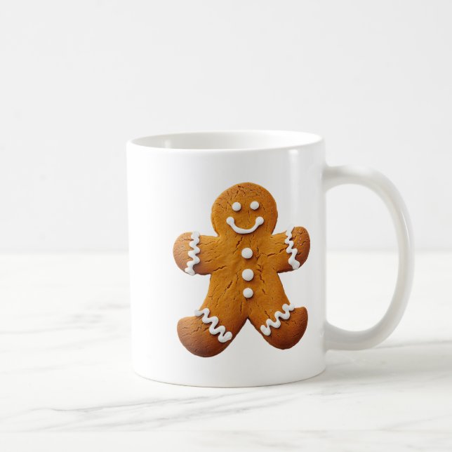 Caneca De Café Gingerbird Man Costume Natal (Direita)