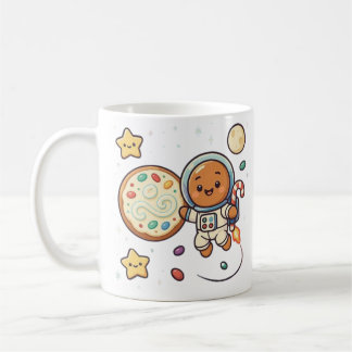 Caneca De Café Gingerbread Astronaut Christmas Holiday Cute Space
