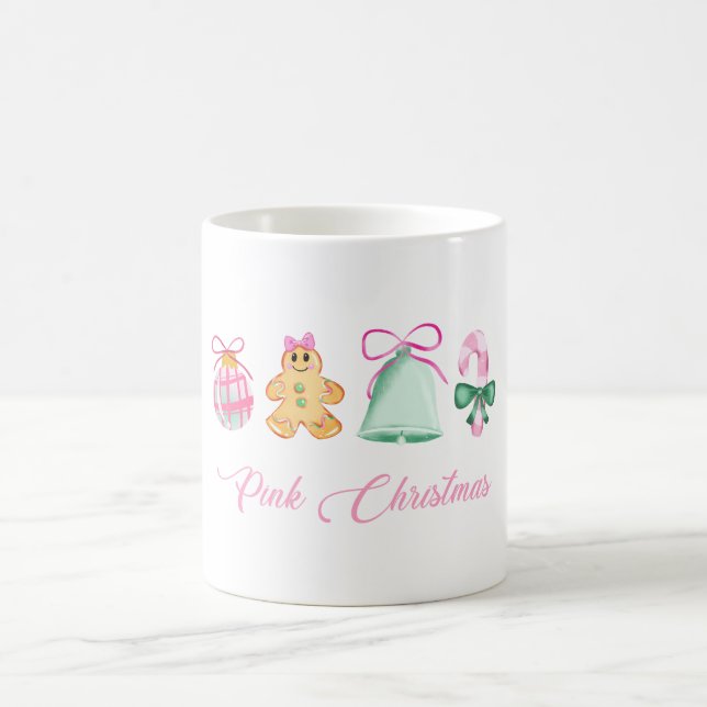 Caneca De Café Gingerbread, Candy Cane & Pastel Ornaments (Centro)