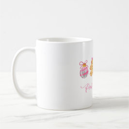 Caneca De Café Gingerbread, Candy Cane & Pastel Ornaments