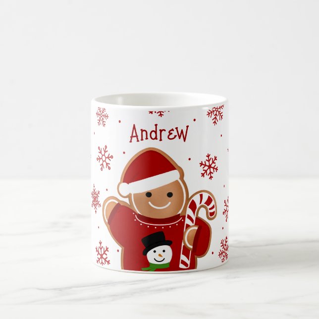 Caneca De Café Gingerbread Man in a Sweater Christmas (Centro)