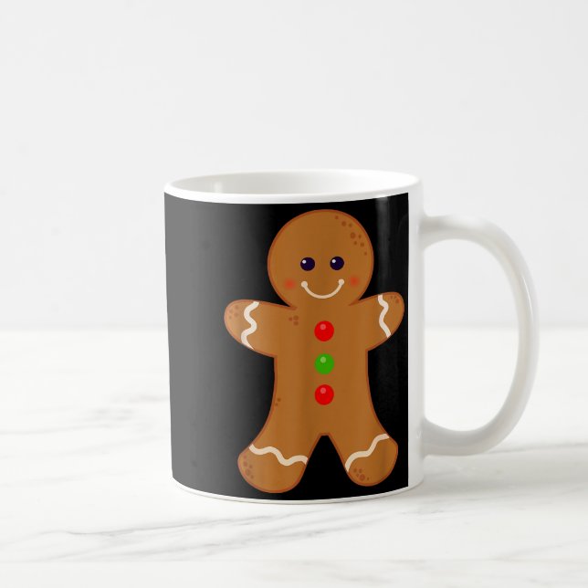 Caneca De Café Gingerbread Man Shirt Christmas Cookie Baking Holi (Direita)