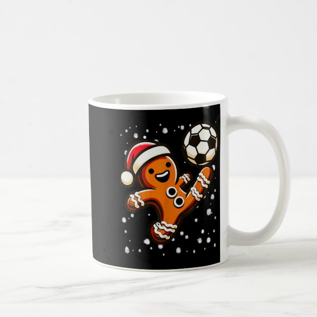 Caneca De Café Gingerbread Plays Soccer Bicycle Kick, Cookie Chri (Direita)