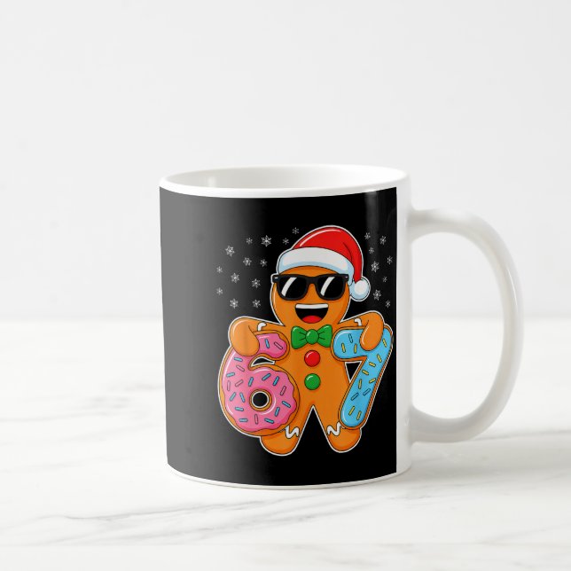 Caneca De Café Gingerbread Six Seven 67 Meme 6 7 Funny Christmas  (Direita)