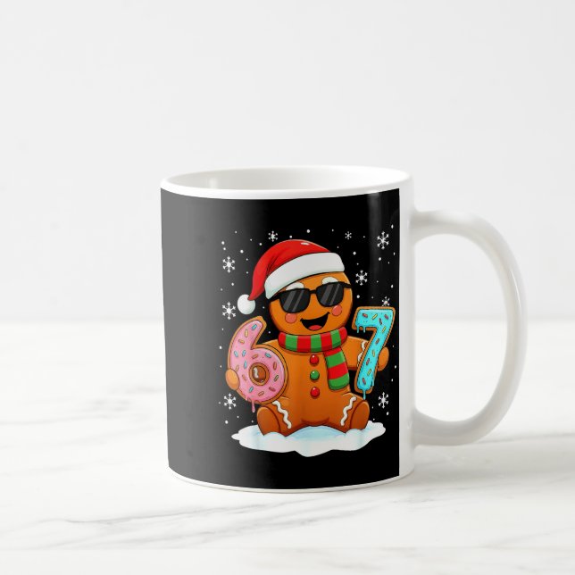 Caneca De Café Gingerbread Six Seven Bruh Funny Christmas Meme Si (Direita)