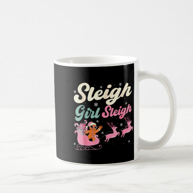 Caneca De Café Gingerbread Sleigh Girl Nk Funny Christmas Women G (Direita)