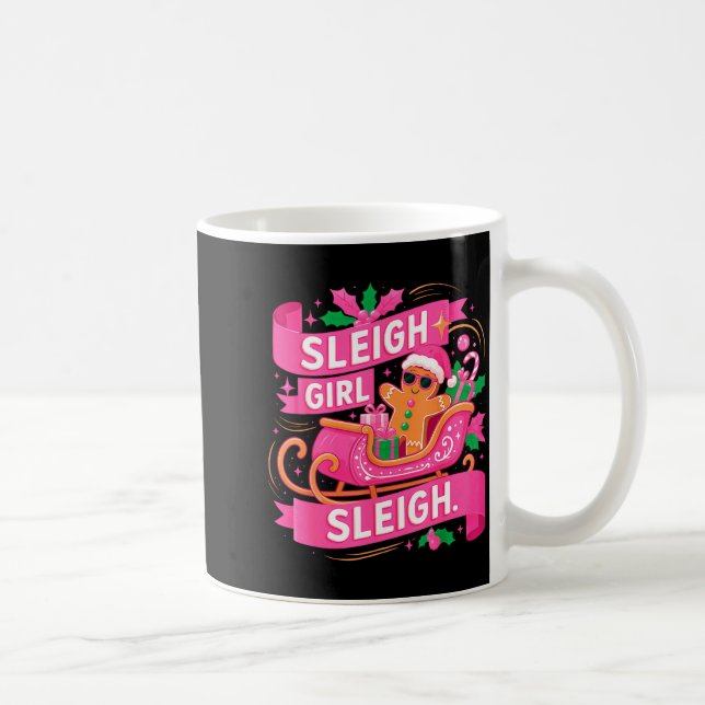 Caneca De Café Gingerbread Sleigh Girl Nk Funny Christmas Women G (Direita)