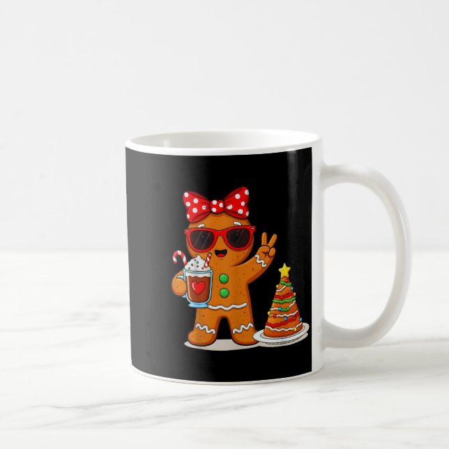 Caneca De Café Gingerbread Women Drinking Coffee Christmas Tree C (Direita)