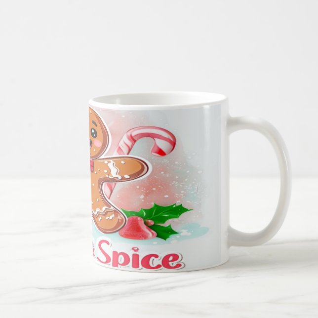 Caneca De Café Gingercake Man and Candy Cane (Direita)