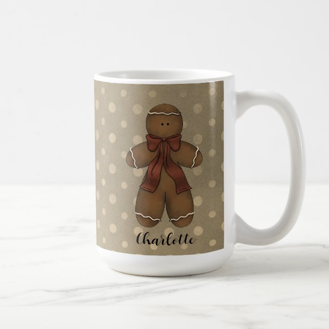 Caneca De Café Gingerpão Nome Café Mug (Direita)