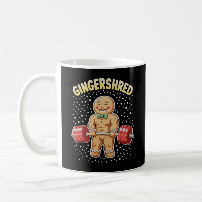 Caneca De Café Gingershed Christmas Gingerbird Gym Bodybuilding (Esquerda)