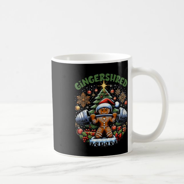 Caneca De Café Gingershred Funny Gingerbird Man Gym (Direita)