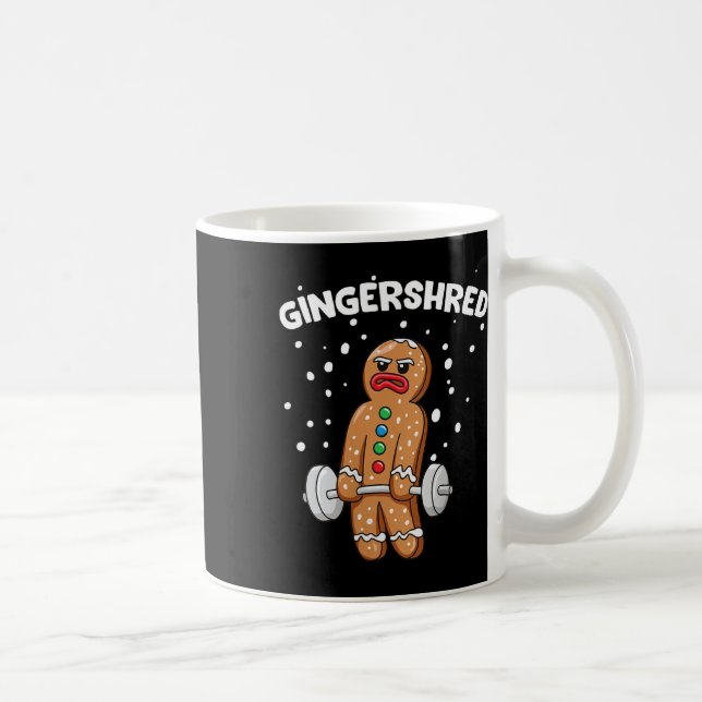 Caneca De Café Gingershred Funny Gingerbird Man Gym (Direita)