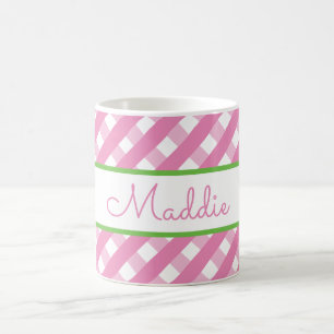 Caneca De Café Gingham - Mug Personalizado