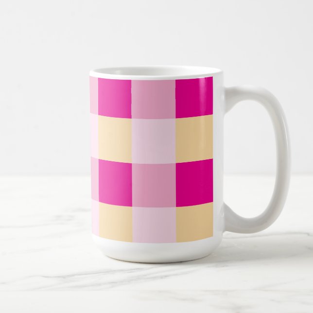 Caneca De Café Gingham Pattern (Direita)
