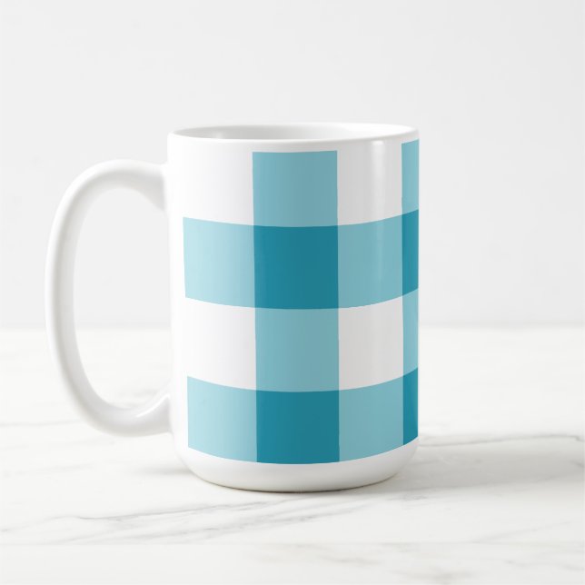 Caneca De Café Gingham Pattern (Esquerda)