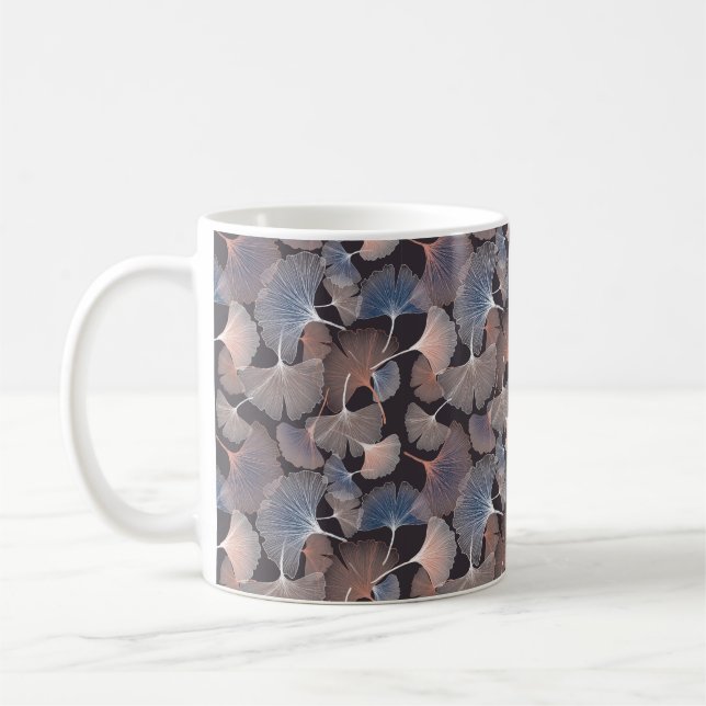 Caneca De Café Ginhko leave pattern (Esquerda)