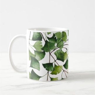 Caneca De Café Ginkgo Biloba Verde -