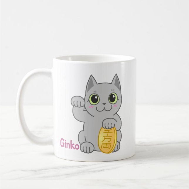 Caneca De Café Ginko e Yoshi Lucky cats Mug (Esquerda)
