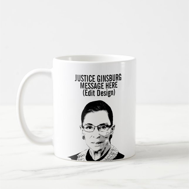 Caneca De Café GINSBURG DE BAIXO DE RUTH Personalizado (Esquerda)