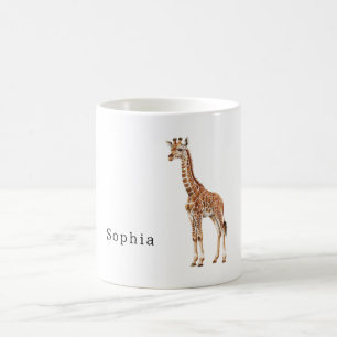 Caneca De Café Girafa Animal da Savana