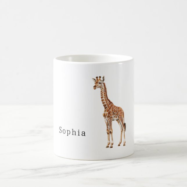 Caneca De Café Girafa Animal da Savana (Centro)