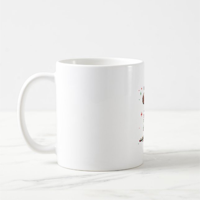 Caneca De Café Girafa Árvore de Natal Giraffe Árvore de Natal Mul (Esquerda)
