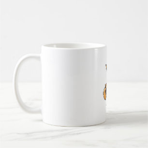 Caneca De Café Girafa Bonita Tocando Violão Girafas Músico Musi