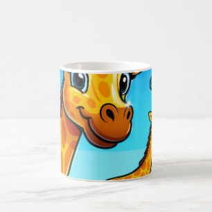 Caneca De Café Girafa de Cartoon Bonita