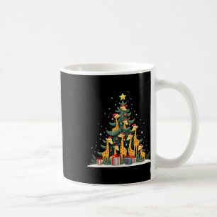 Caneca De Café Girafa de Natal bonita Girafa de árvore de Natal v