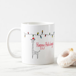 Caneca De Café Girafa de Natal Whimsical