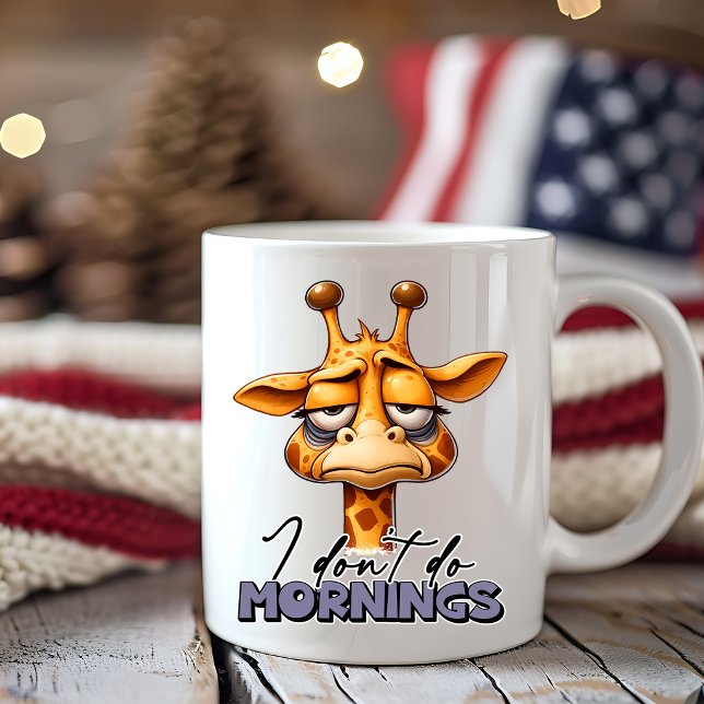 Caneca de Café Girafa Engraçada Presente de Animal (Criador carregado)