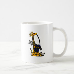 Caneca De Café Girafa engraçado que joga a arte dos Bagpipes
