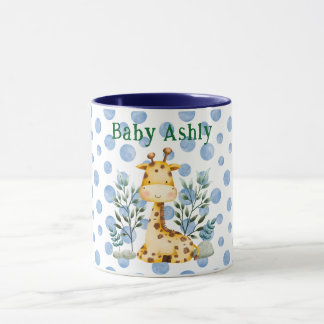 Caneca de Café Girafa Laranja com Nome da Beleza M
