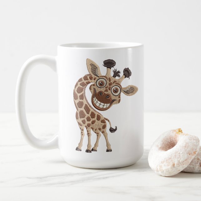 Caneca De Café Girafa Legal Maluca (Com Donut)