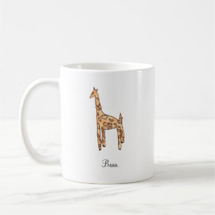 Caneca De Café Girafa Mug Personalizada