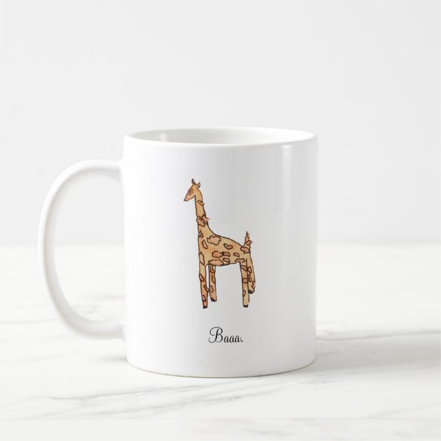 Caneca De Café Girafa Mug Personalizada (Esquerda)
