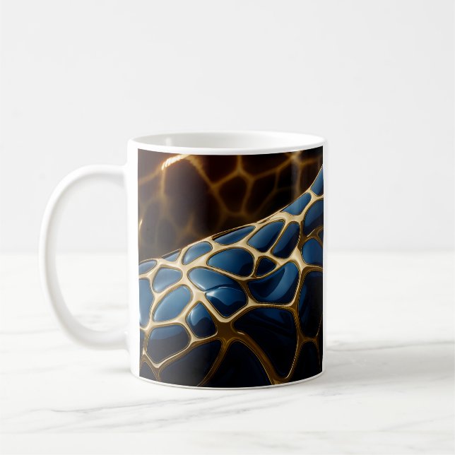 Caneca De Café Girafa ouro Azul (Esquerda)