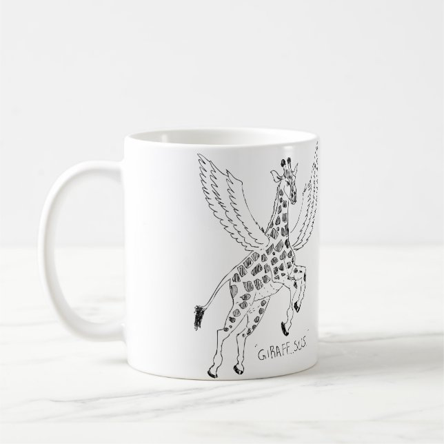 Caneca De Café Girafa + pegasus = Giraffsus (Esquerda)
